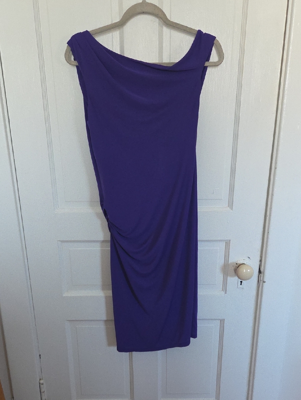 BCBG Purple Asymmetrical Draped Women’s Dress
